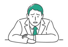 悩んでいる男のイラスト