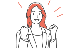 ガッツポーズの男のイラスト